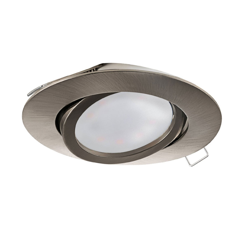 Spot encastrable LED Tedo nickel mat Ø 8 cm GU10 4,6 W EGLO