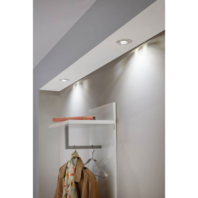 Spot encastrable LED Tedo nickel mat Ø 8 cm GU10 3 × 4,6 W EGLO Spot encastrable LED Tedo nickel mat Ø 8 cm GU10 3 × 4,6 W EGLO