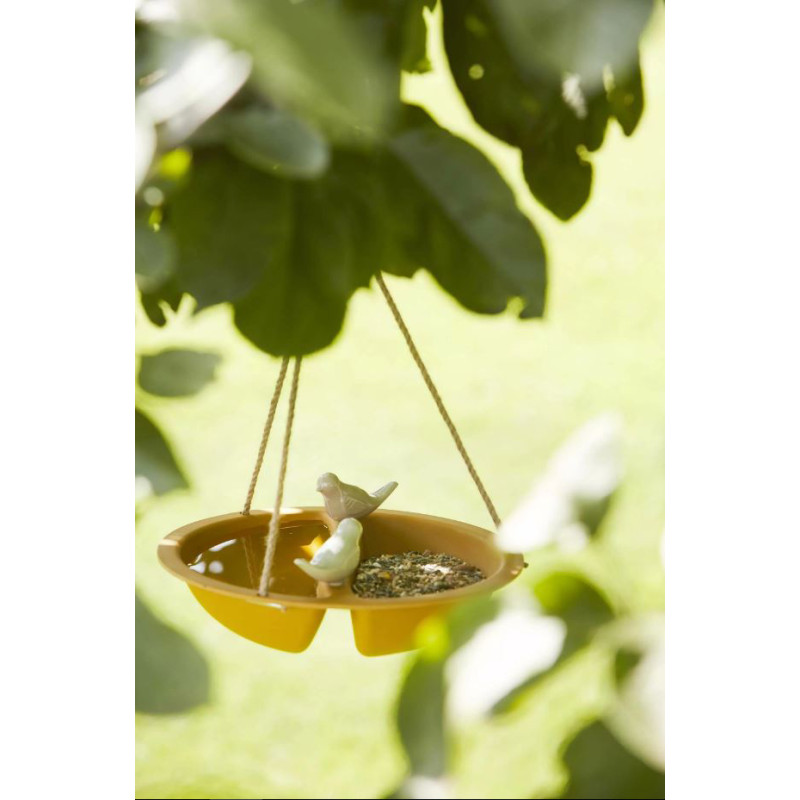 Mangeoire pour oiseaux ocre Ø 27 x 6 cm POINT VIRGULE