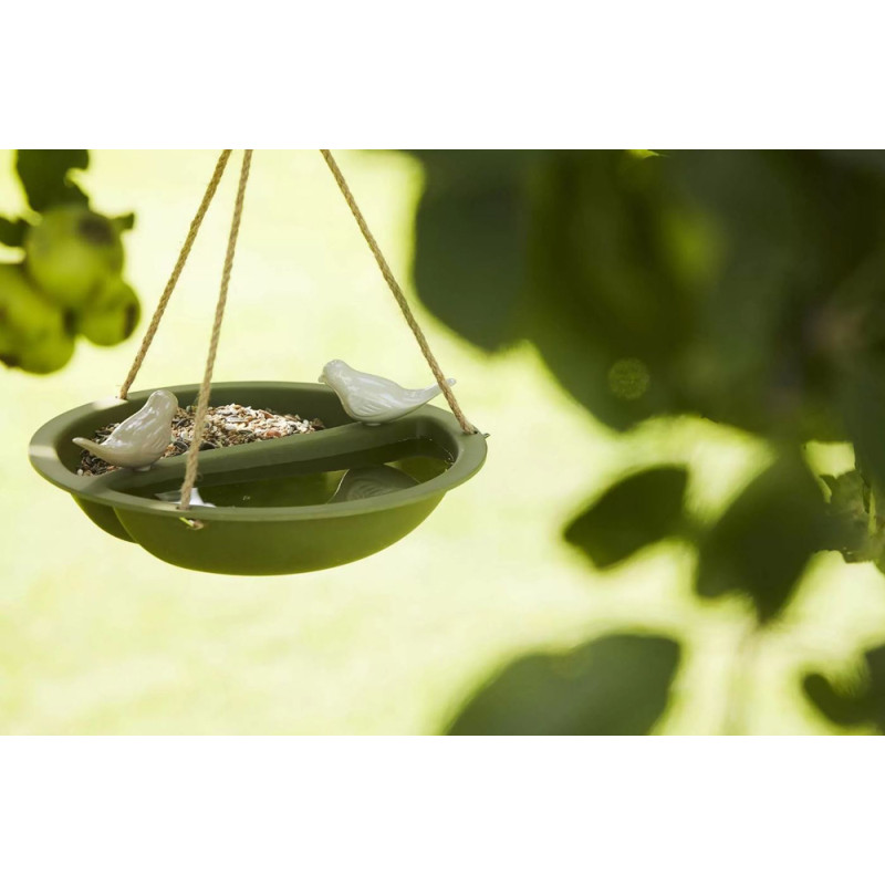 Mangeoire pour oiseaux vert eucalyptus Ø 27 x 6 cm POINT VIRGULE