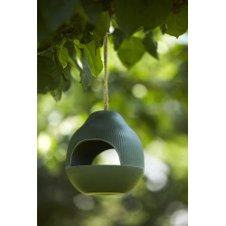 Mangeoire pour oiseaux vert eucalyptus Ø 18,2 x 19 cm POINT VIRGULE