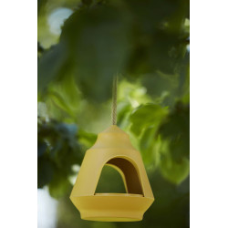 Mangeoire pour oiseaux ocre 17,9 x 17,7 x 15,5 cm POINT VIRGULE