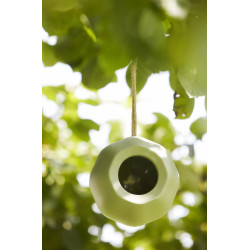 Mangeoire pour oiseaux vert eucalyptus Ø 15 x 15,9 cm POINT VIRGULE