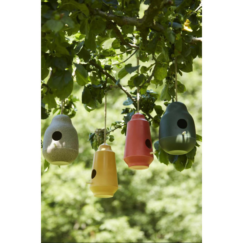 Nichoir pour oiseaux orange Ø 15,1 x 28 cm POINT VIRGULE