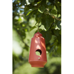 Nichoir pour oiseaux orange Ø 15,1 x 28 cm POINT VIRGULE