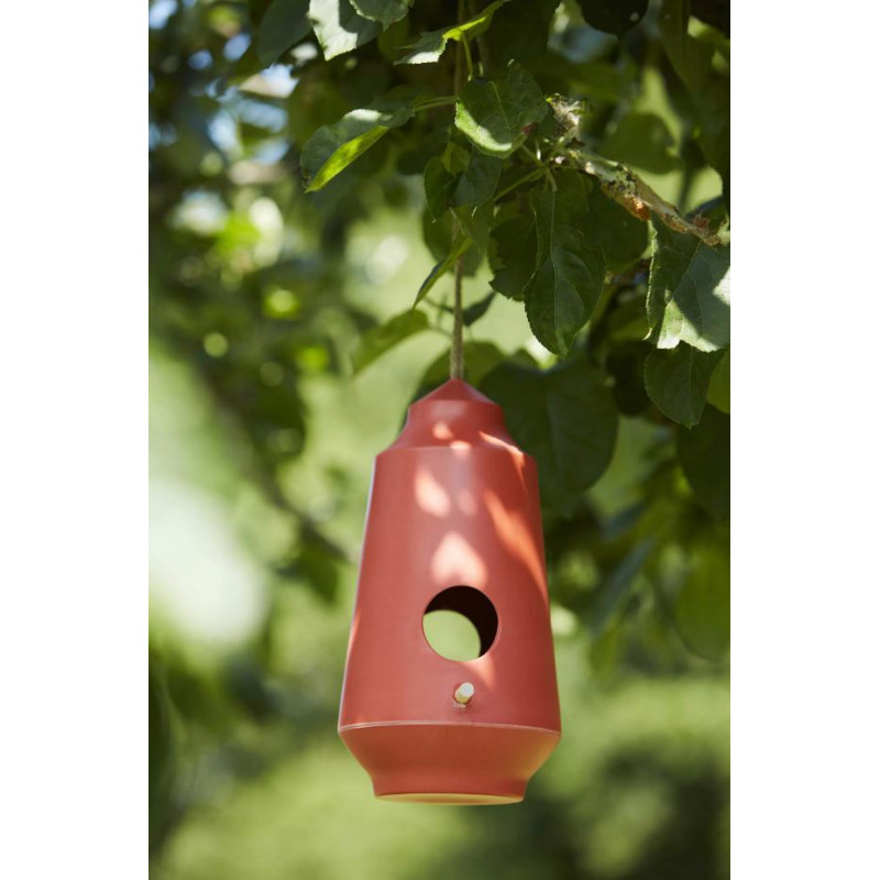 Nichoir pour oiseaux orange Ø 15,1 x 28 cm POINT VIRGULE