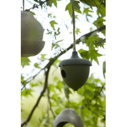 Nichoir pour oiseaux vert eucalyptus Ø 16,4 x 18,7 cm POINT VIRGULE