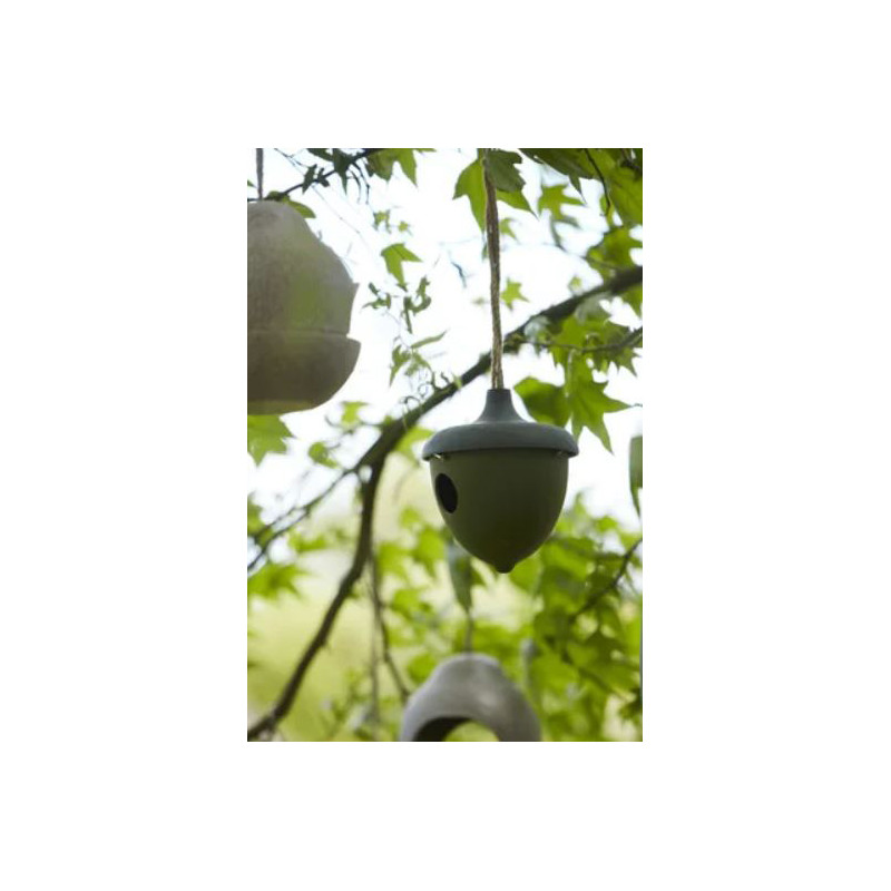 Nichoir pour oiseaux vert eucalyptus Ø 16,4 x 18,7 cm POINT VIRGULE