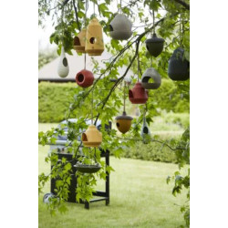 Nichoir pour oiseaux vert eucalyptus Ø 16,4 x 18,7 cm POINT VIRGULE