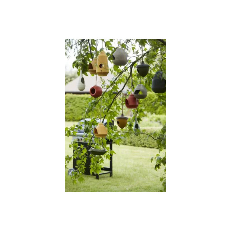 Nichoir pour oiseaux vert eucalyptus Ø 16,4 x 18,7 cm POINT VIRGULE