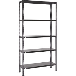 Etagère de rangement Metal Rack noire 180 x 90 x 30 cm PRACTO HOME