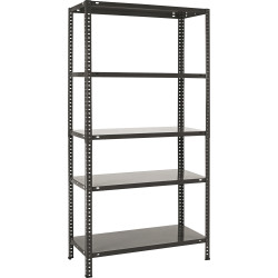 Etagère de rangement Metal Rack noire 180 x 90 x 40 cm PRACTO HOME