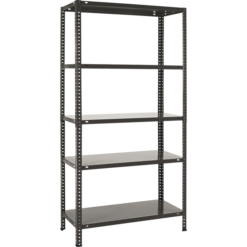 Etagère de rangement Metal Rack noire 180 x 90 x 40 cm PRACTO HOME