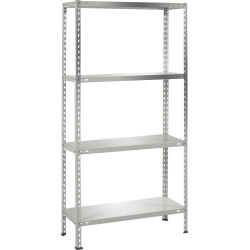 Etagère de rangement Metal Rack chrome 150 x 75 x 30 cm PRACTO HOME