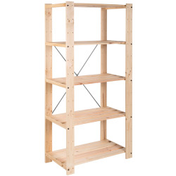 Etagère de rangement en pin massif 174,2 x 76,7 x 43 cm ASTIGARRAGA