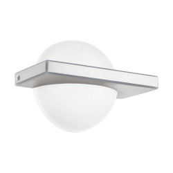 Applique murale LED Boldo aluminium brossé et blanche 11 W EGLO