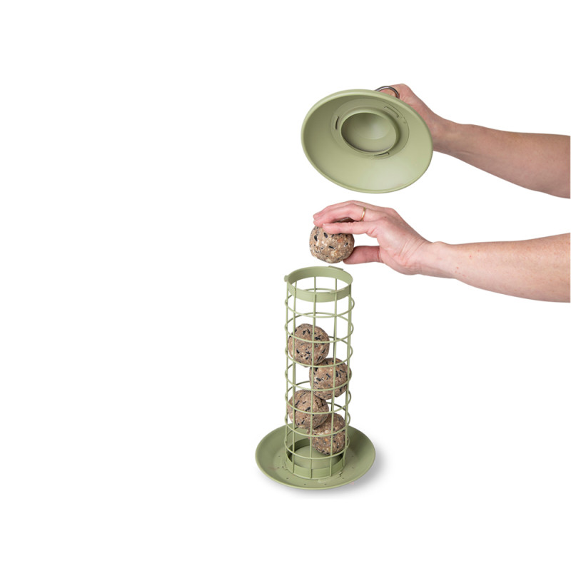 Colonne à boules de graisse Twist en métal verte Ø 16 x 31 cm EMMA'S GARDEN