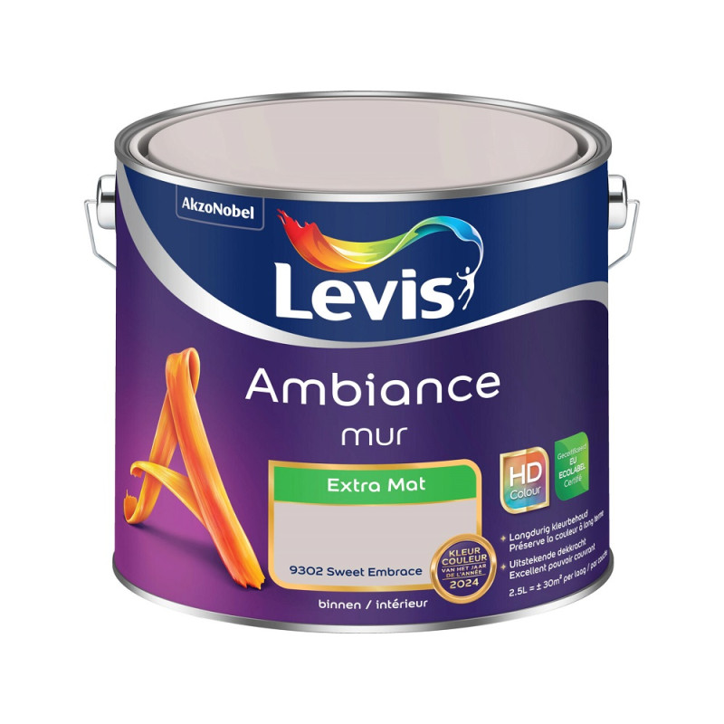 Peinture pour murs Ambiance sweet embrace extra mat 2,5 L LEVIS