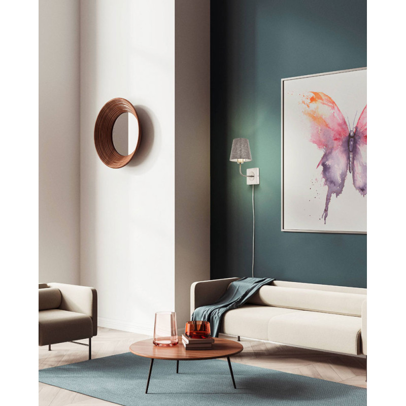 Applique murale Pausia grise E27 40 W EGLO