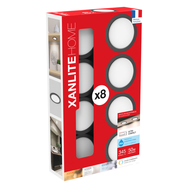 Xanlite - Spot Encastrable LED Intégré - IP65 pour salle de bain
