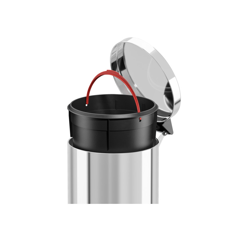 Poubelle à pédale avec seau en plastique Solid M inox 12 L HAILO Poubelle à pédale avec seau en plastique Solid M inox 12 L HAILO