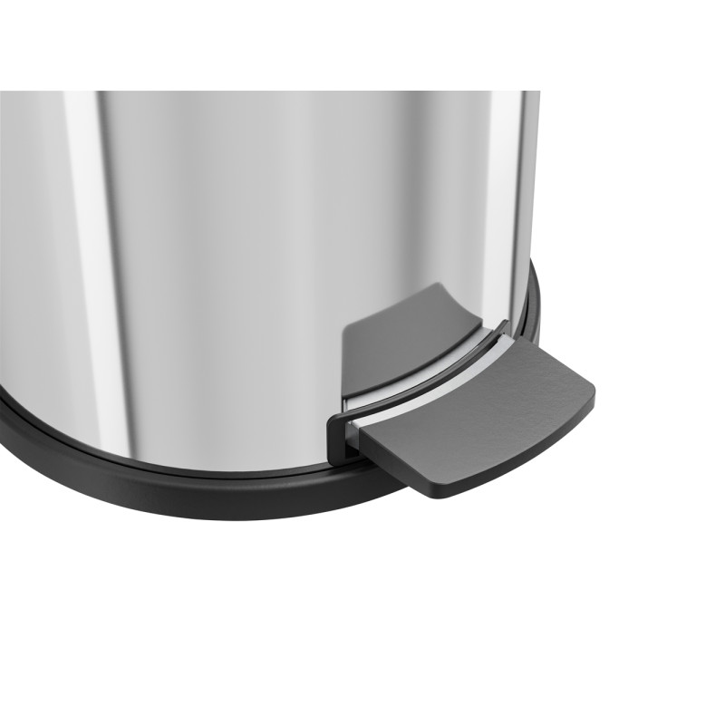 Poubelle à pédale avec seau en plastique Solid M inox 12 L HAILO Poubelle à pédale avec seau en plastique Solid M inox 12 L HAILO