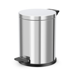 Poubelle à pédale avec seau en plastique Solid M inox 12 L HAILO