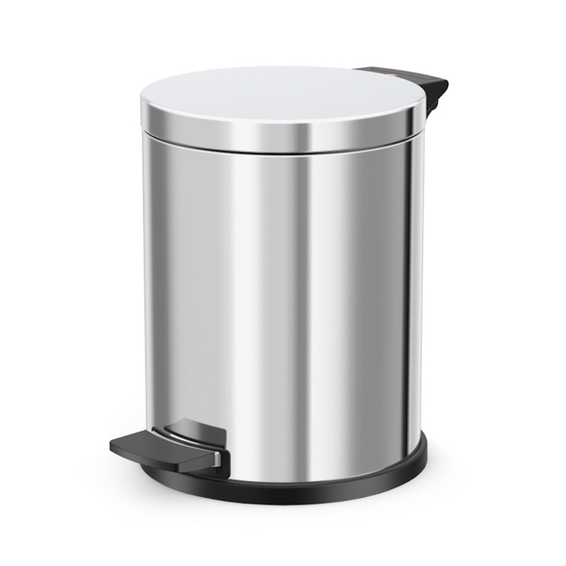 Poubelle à pédale avec seau en plastique Solid M inox 12 L HAILO