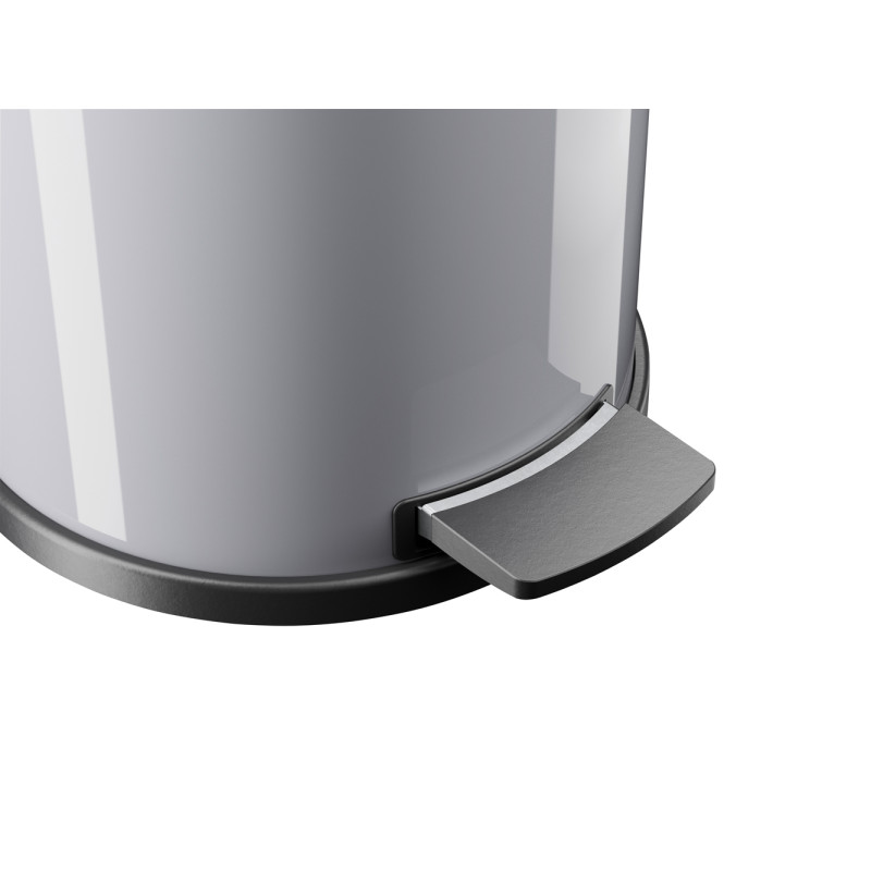 Poubelle à pédale avec seau en plastique Solid M argent 12 L HAILO Poubelle à pédale avec seau en plastique Solid M argent 12 L HAILO