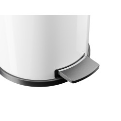 Poubelle à pédale avec seau en plastique Solid M blanche 12 L HAILO