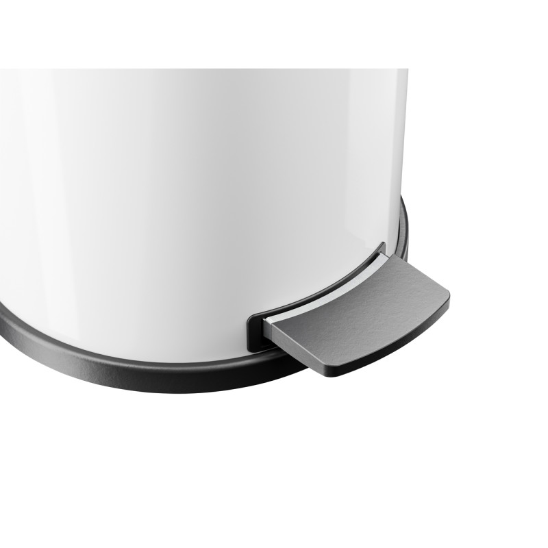 Poubelle à pédale avec seau en plastique Solid M blanche 12 L HAILO