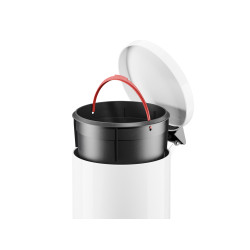 Poubelle à pédale avec seau en plastique Solid M blanche 12 L HAILO