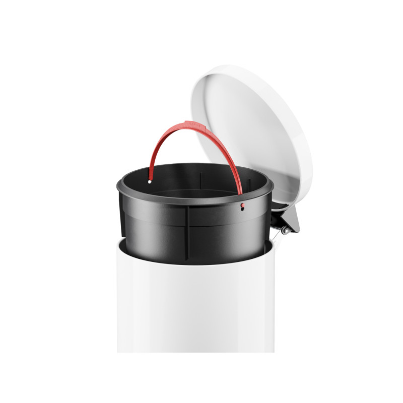 Poubelle à pédale avec seau en plastique Solid M blanche 12 L HAILO