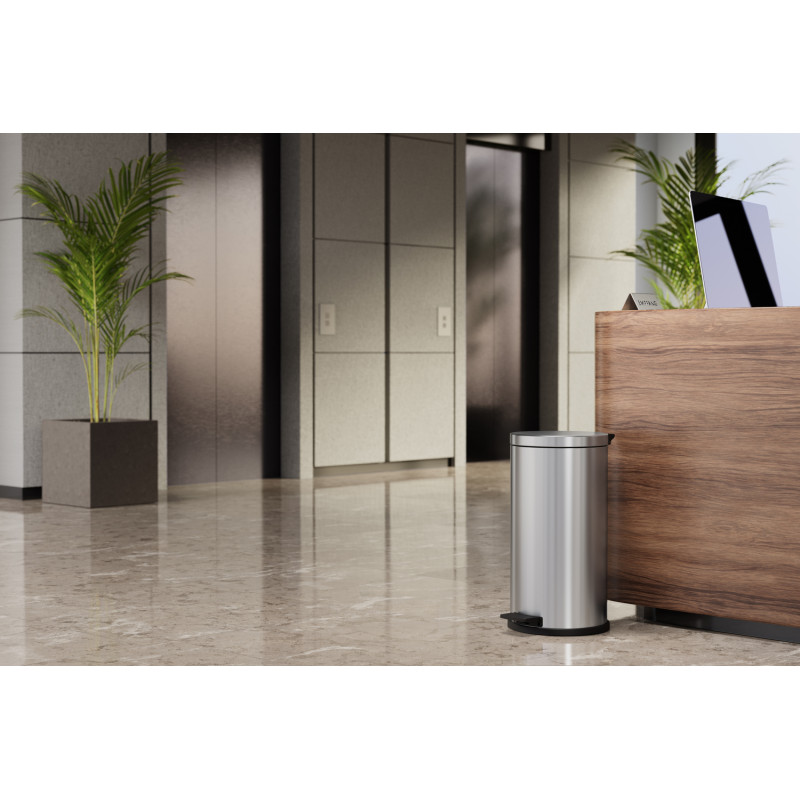 Poubelle à pédale Solid L inox 18 L HAILO Poubelle à pédale Solid L inox 18 L HAILO