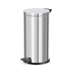 Poubelle à pédale Solid L inox 18 L HAILO