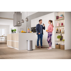 Poubelle à pédale Solid L argent 18 L HAILO