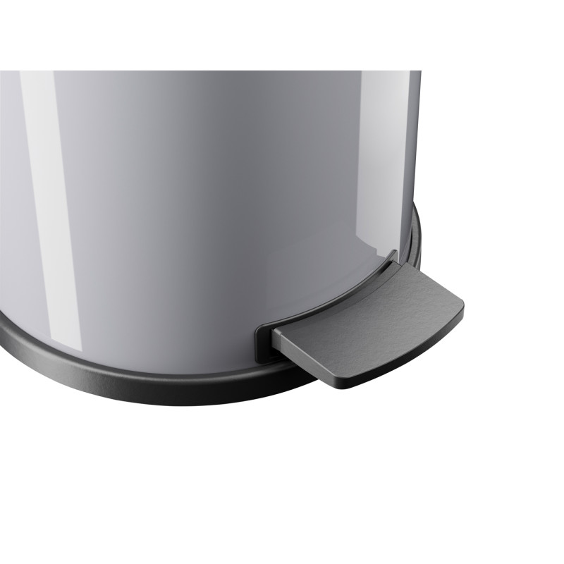 Poubelle à pédale Solid L argent 18 L HAILO