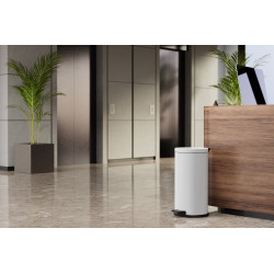 Poubelle à pédale Solid L blanche 18 L HAILO