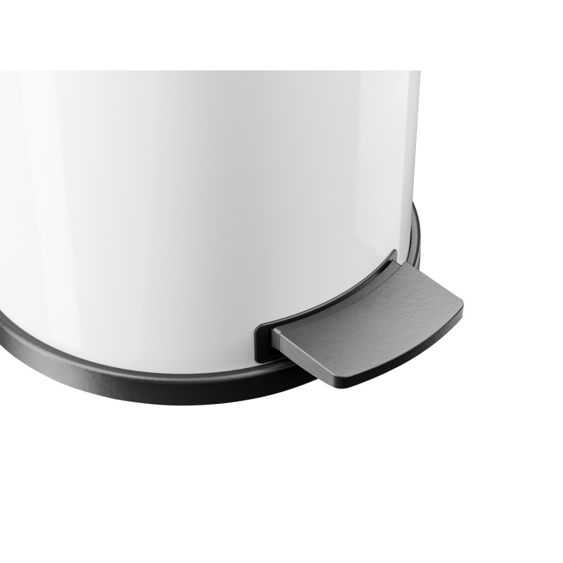 Poubelle à pédale Solid L blanche 18 L HAILO