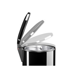 Poubelle à pédale Pure L noire 25 L HAILO