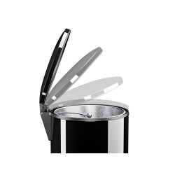 Poubelle à pédale Pure XL noire 44 L HAILO