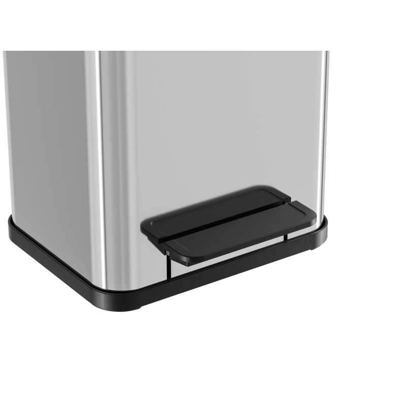 Poubelle de tri à pédale Oko Duo Plus M inox 2 x 9 L HAILO