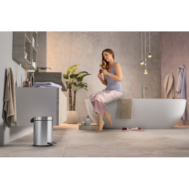 Poubelle à pédale Solid S inox 4 L HAILO