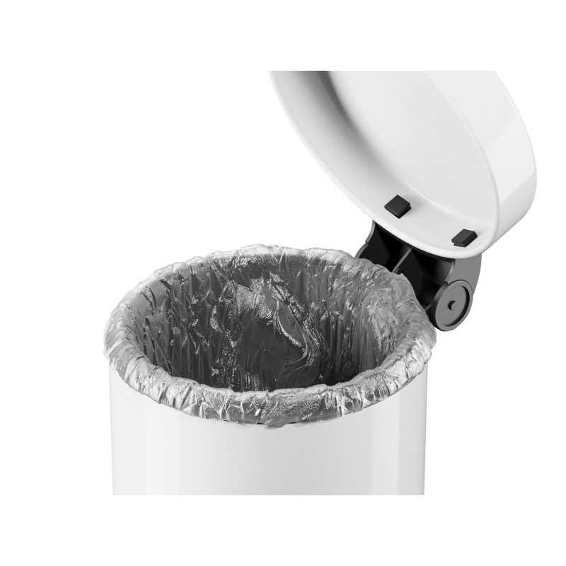 Poubelle à pédale Solid S blanche 4 L HAILO Poubelle à pédale Solid S blanche 4 L HAILO