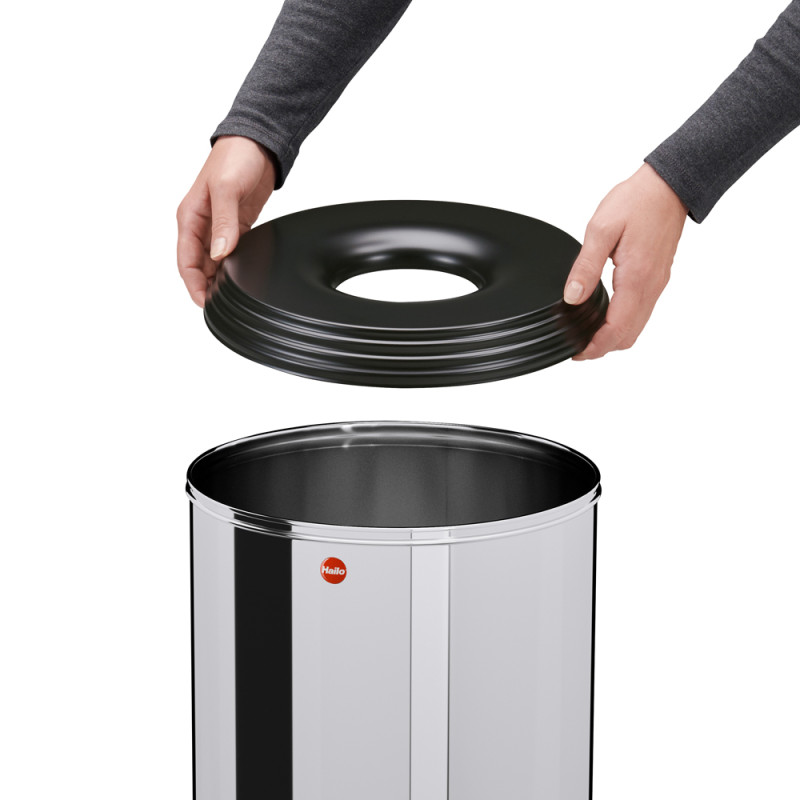 Poubelle Profiline Safe XL inox 45 L HAILO Poubelle Profiline Safe XL inox 45 L HAILO