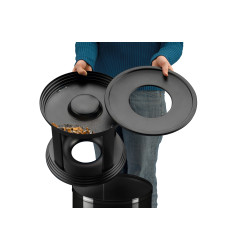 Poubelle Profiline Safe Plus XL noire 45 L HAILO