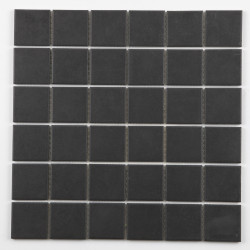 Carrelage mosaïque Onyx antidérapant anthracite 30 x 30 cm