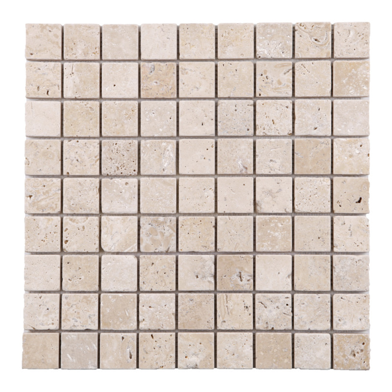 Carrelage mosaïque Laurier beige vieilli 30,5 x 30,5 cm