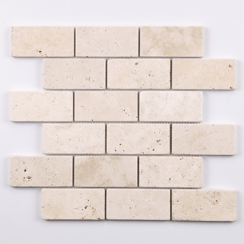 Carrelage mosaïque Palmier beige vieilli 30,5 x 30,5 cm