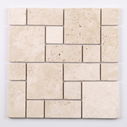 Carrelage mosaïque Saule beige vieilli 30,5 x 30,5 cm